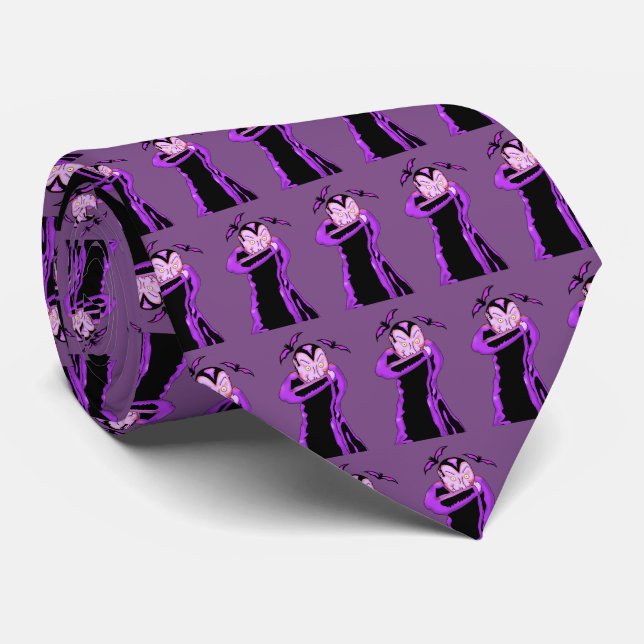 Vampire Halloween Tie (Rolled)