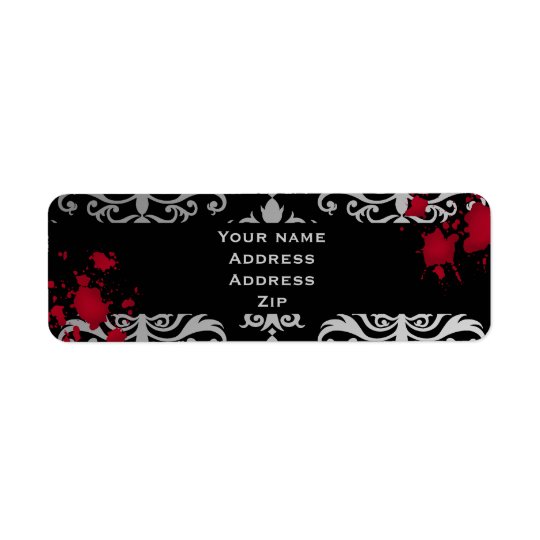 Vampire Halloween wedding Return Address Label