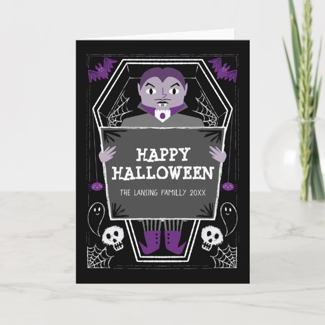 Vampire Happy Halloween Card (Front)