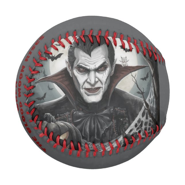 Vampire,He Comes When The Blood Moon Rises Baseball (Front Left)