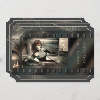 Vampire Horror Movie Gothic Halloween Party Invitation