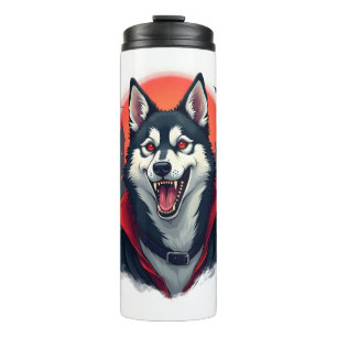 Vampire Husky Bite Thermal Tumbler