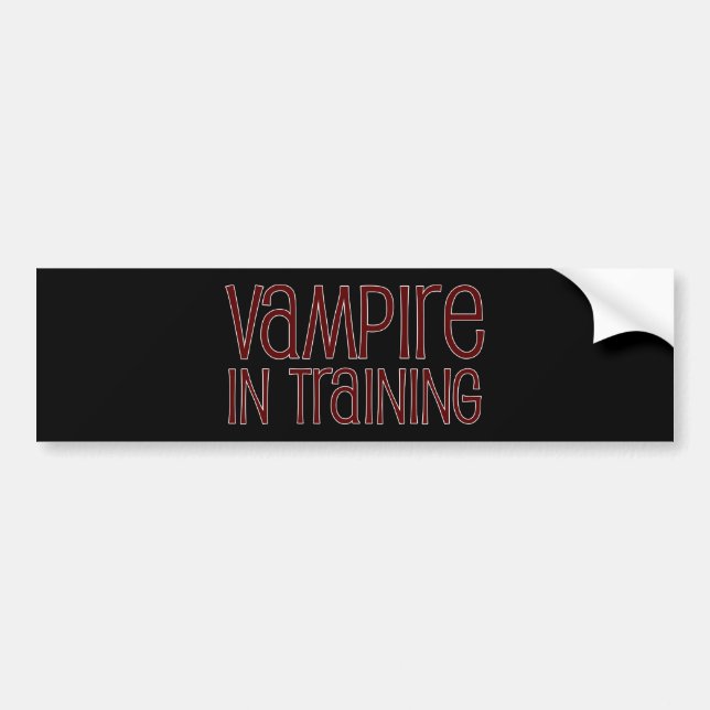 Vampire In Training Bumper Sticker (Front)