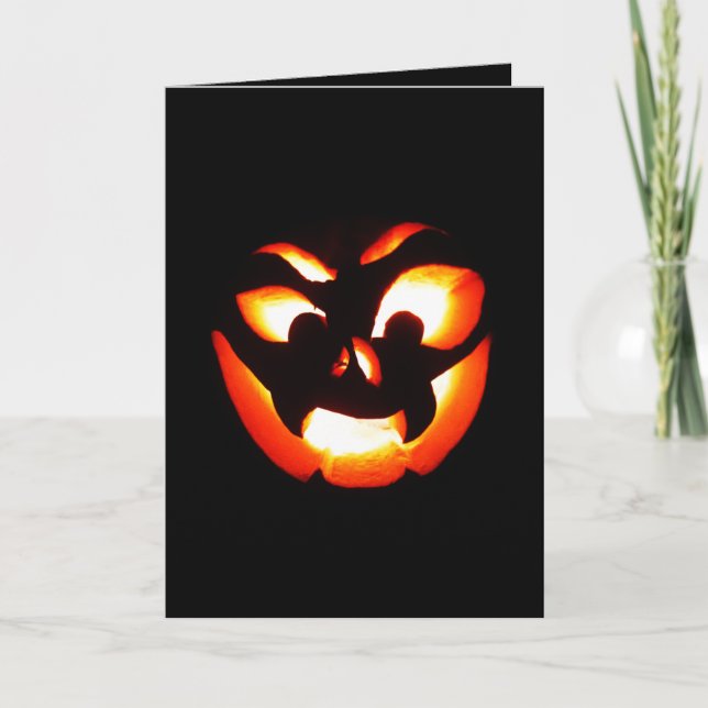 Vampire Jack-O-Lantern Card (Front)