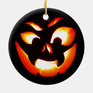 Vampire Jack-O-Lantern Ceramic Ornament