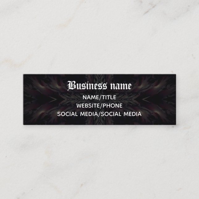 Vampire kaleidoscope Gothic mediaeval Mini Business Card (Front)