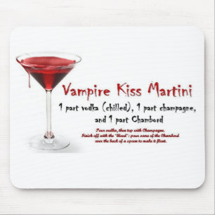 Vampire Kiss Martini Drink Recipe Mouse Pad