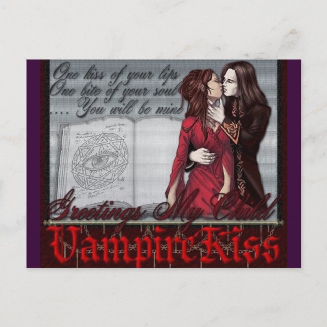vampire kiss postcard (Front)