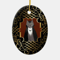 Vampire Kitty Portrait Ornament