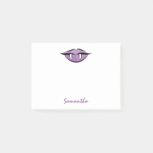 Vampire Lips Goth Purple Post-it® Notes (Front)