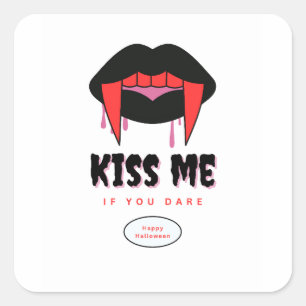 Vampire Lips Halloween Kiss Me Sticker