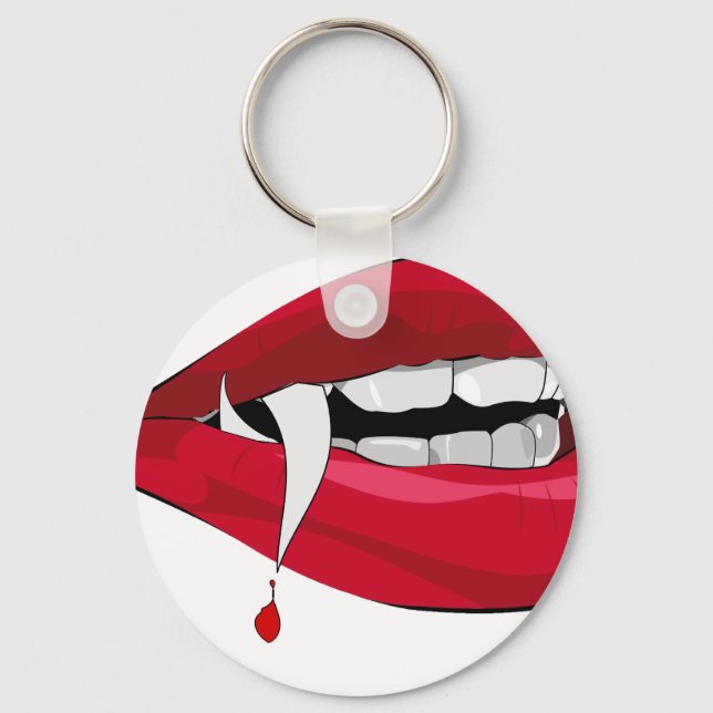 Vampire Lips Key Ring (Front)