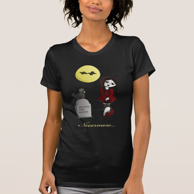 Vampire Love cute dolly broken heart nevermore T-Shirt (Front)
