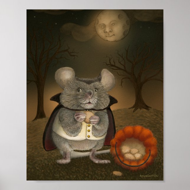Vampire Mouse Halloween Poster (Front)