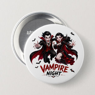 Vampire Night Couple Halloween Party 7.5 Cm Round Badge