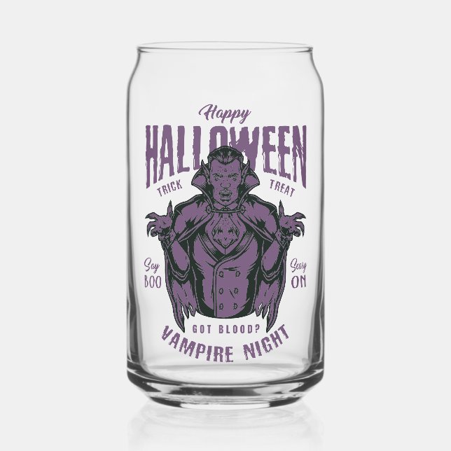 Vampire Night Halloween Glass – Purple Gothic (Front)