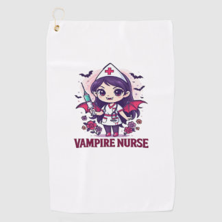 Vampire Nurse Shirt � Funny Halloween Medical Work Golf Towel