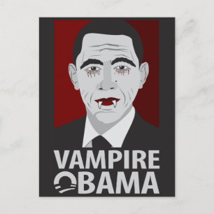 Vampire Obama Postcard