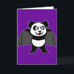 Vampire Panda Holiday Card<br><div class="desc">This vampire panda is too cute! With his fangs and cape this design makes an excellent Halloween present or anyone who likes vampires. Great gift ideas here for your friends and family.</div>