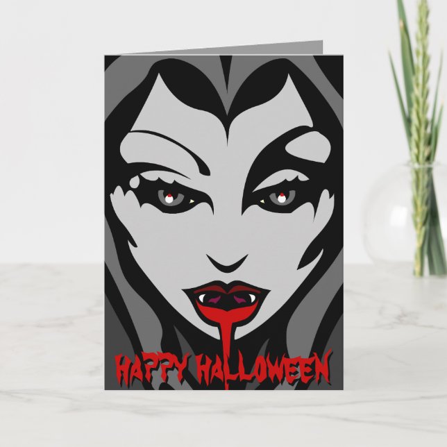 Vampire Party Invitations Custom Halloween Cards (Front)