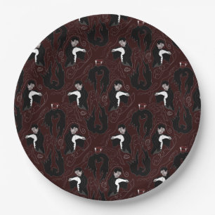 Vampire Pattern Paper Plate
