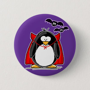 Vampire Penguin 6 Cm Round Badge