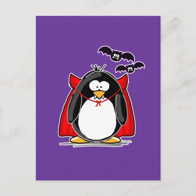 Vampire Penguin Postcard (Front)