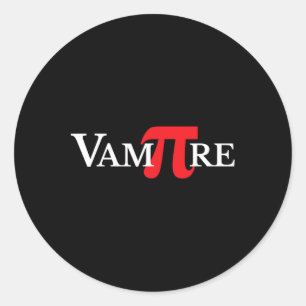 Vampire Pi Day Funny Gift For Math Lovers Classic Round Sticker
