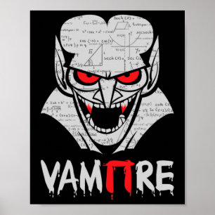 Vampire Pi Halloween Costume Funny Math Science Te Poster