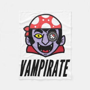 Vampire Pirate Vampirate T Shirt Halloween Fleece Blanket