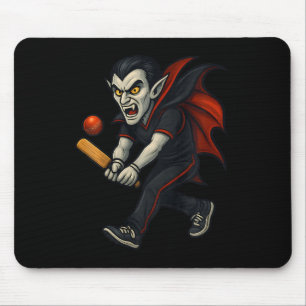 Vampire Playing Cricket Funny Halloween Sport  Mouse Pad