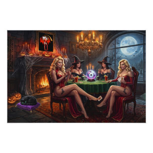 Vampire Poker Girls Just Wanna Have Fun Poster