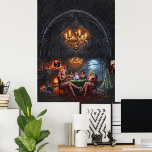 Vampire Poker Girls Just Wanna Have Fun Poster
