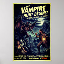 Vampire Poster Gothic Horror Dark Fantasy Art