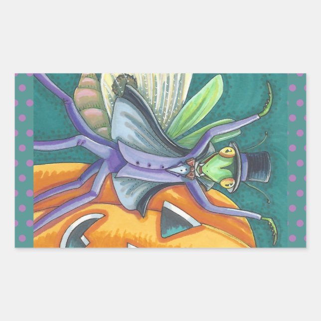 VAMPIRE PRAYING MANTIS BUG STICKER SHEET Rectangle (Front)