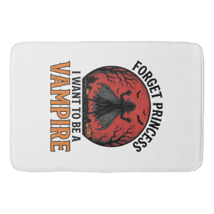 Vampire Princess Shirt Spooky Retro Halloween Desi Bath Mat