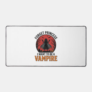 Vampire Princess Shirt Spooky Retro Halloween Desi Desk Mat