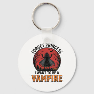 Vampire Princess Shirt Spooky Retro Halloween Desi Key Ring