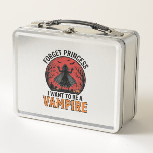 Vampire Princess Shirt Spooky Retro Halloween Desi Metal Lunch Box