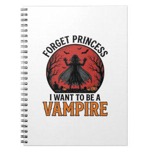 Vampire Princess Shirt Spooky Retro Halloween Desi Notebook