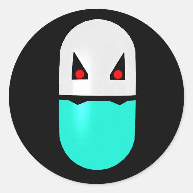 Vampire Prozac Parody Pill Sticker 001 (Front)