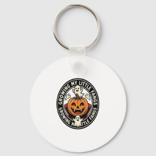 Vampire Pumpkin Badge Growing My Little Fangs_1 Key Ring