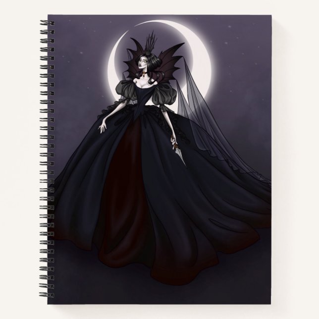 Vampire Queen Spiral Notebook (Front)
