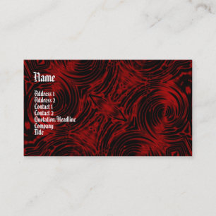 Vampire Red Gothic Business Card
