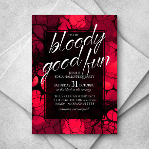 Vampire Red Halloween Party Invitation