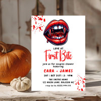 Vampire Red Lips Halloween Couples Shower