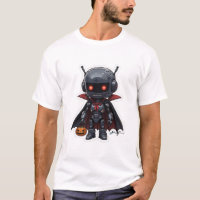 Vampire Robot Halloween T-Shirt Cute Sci-Fi