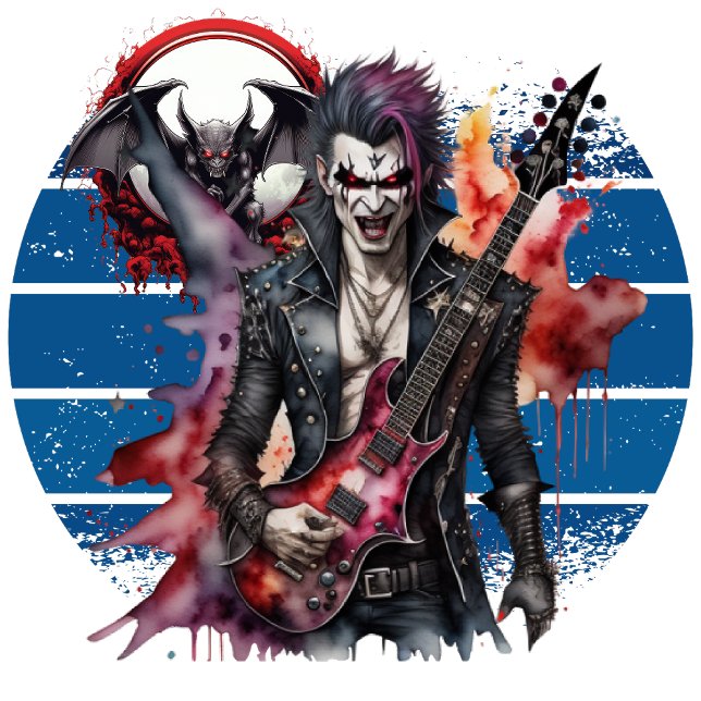 Vampire Rocker Poster (Bite into the Night, Become a Legend.)