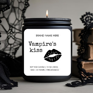 Vampire’s Kiss Candle Label – Gothic Halloween