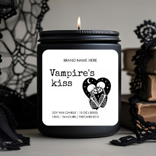 Vampire’s Kiss Gothic Candle   Custom Romantic Square Sticker